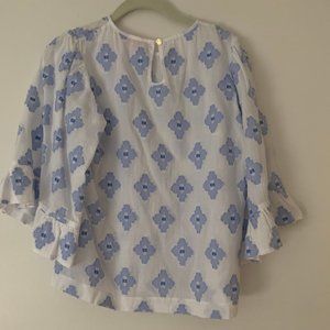 Francis Top  Lilly Pulitzer COASTAL grand Blue White